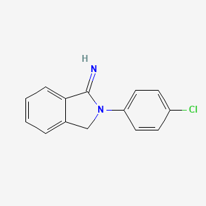 molecular formula C14H11ClN2 B3390352 2-(4-chlorophenyl)-2,3-dihydro-1H-isoindol-1-imine CAS No. 97166-79-5