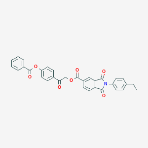 molecular formula C32H23NO7 B339036 2-[4-(Benzoyloxy)phenyl]-2-oxoethyl 2-(4-ethylphenyl)-1,3-dioxo-5-isoindolinecarboxylate 