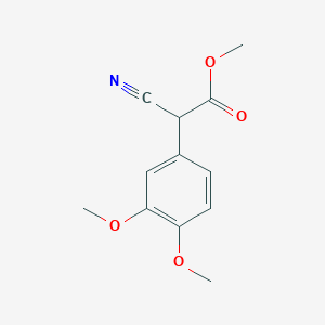 molecular formula C12H13NO4 B3390393 Methyl 2-cyano-2-(3,4-dimethoxyphenyl)acetate CAS No. 98466-44-5