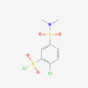molecular formula C8H9Cl2NO4S2 B3390398 2-Chloro-5-(dimethylsulfamoyl)benzene-1-sulfonyl chloride CAS No. 98491-06-6
