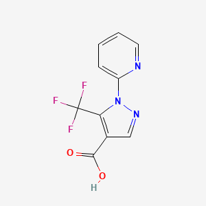 molecular formula C10H6F3N3O2 B3390408 1-(pyridin-2-yl)-5-(trifluoromethyl)-1H-pyrazole-4-carboxylic acid CAS No. 98534-86-2