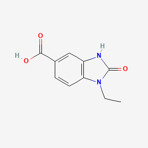 molecular formula C10H10N2O3 B3390440 1-ethyl-2-oxo-2,3-dihydro-1H-1,3-benzodiazole-5-carboxylic acid CAS No. 99072-14-7