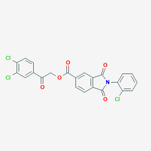 molecular formula C23H12Cl3NO5 B339045 2-(3,4-Dichlorophenyl)-2-oxoethyl 2-(2-chlorophenyl)-1,3-dioxo-5-isoindolinecarboxylate 