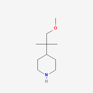 molecular formula C10H21NO B3390457 4-(1,1-Dimethyl-2-methoxyethyl)piperidine CAS No. 99203-27-7