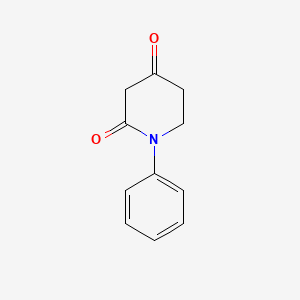 molecular formula C11H11NO2 B3390465 1-苯基哌啶-2,4-二酮 CAS No. 99539-86-3