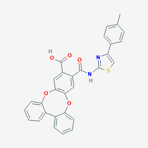 molecular formula C30H20N2O5S B339047 8-({[4-(4-Methylphenyl)-1,3-thiazol-2-yl]amino}carbonyl)tribenzo[b,e,g][1,4]dioxocine-7-carboxylicacid 