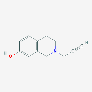 molecular formula C12H13NO B3390515 7-Hydroxy-N-propargyl-1,2,3,4-tetrahydroisoquinoline CAS No. 1018448-54-8