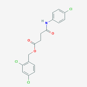 molecular formula C17H14Cl3NO3 B339052 2,4-Dichlorobenzyl 4-(4-chloroanilino)-4-oxobutanoate 