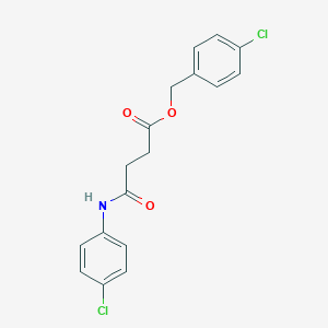 molecular formula C17H15Cl2NO3 B339053 4-Chlorobenzyl 4-(4-chloroanilino)-4-oxobutanoate 