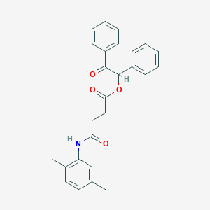 2-Oxo-1,2-diphenylethyl 4-(2,5-dimethylanilino)-4-oxobutanoate