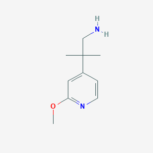 molecular formula C10H16N2O B3390565 2-(2-Methoxypyridin-4-YL)-2-methylpropan-1-amine CAS No. 1060807-35-3