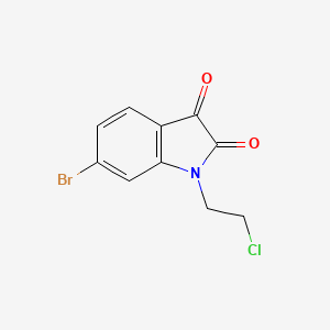 molecular formula C10H7BrClNO2 B3390592 6-bromo-1-(2-chloroethyl)-2,3-dihydro-1H-indole-2,3-dione CAS No. 1094336-64-7