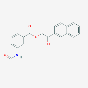 molecular formula C21H17NO4 B339060 2-(2-Naphthyl)-2-oxoethyl 3-(acetylamino)benzoate 