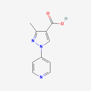 molecular formula C10H9N3O2 B3390601 3-Methyl-1-(pyridin-4-YL)-1H-pyrazole-4-carboxylic acid CAS No. 1104279-99-3
