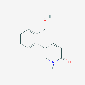 molecular formula C12H11NO2 B3390608 2-Hydroxy-5-(2-hydroxymethylphenyl)pyridine CAS No. 1111102-80-7