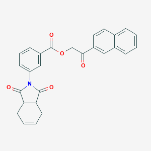molecular formula C27H21NO5 B339061 2-(2-naphthyl)-2-oxoethyl 3-(1,3-dioxo-1,3,3a,4,7,7a-hexahydro-2H-isoindol-2-yl)benzoate 