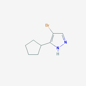molecular formula C8H11BrN2 B3390619 4-bromo-5-cyclopentyl-1H-pyrazole CAS No. 1116093-46-9
