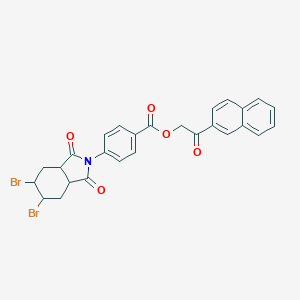 molecular formula C27H21Br2NO5 B339062 2-(2-naphthyl)-2-oxoethyl 4-(5,6-dibromo-1,3-dioxooctahydro-2H-isoindol-2-yl)benzoate 