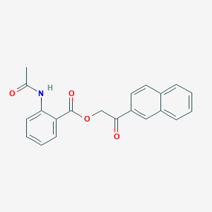 molecular formula C21H17NO4 B339063 2-(2-Naphthyl)-2-oxoethyl 2-(acetylamino)benzoate 