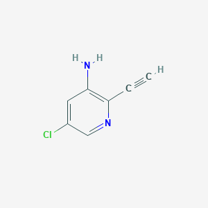 molecular formula C7H5ClN2 B3390631 5-Chloro-2-ethynylpyridin-3-amine CAS No. 1150617-82-5