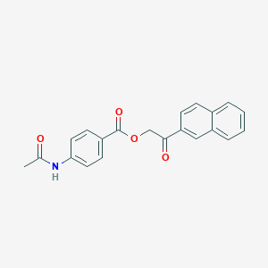 molecular formula C21H17NO4 B339064 2-(2-Naphthyl)-2-oxoethyl 4-(acetylamino)benzoate 