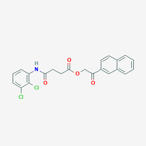 molecular formula C22H17Cl2NO4 B339065 2-(2-Naphthyl)-2-oxoethyl 4-(2,3-dichloroanilino)-4-oxobutanoate 