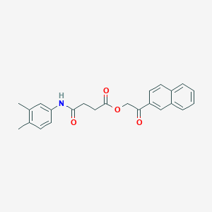 molecular formula C24H23NO4 B339066 2-(2-Naphthyl)-2-oxoethyl 4-(3,4-dimethylanilino)-4-oxobutanoate 