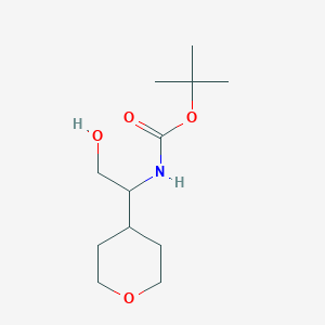 molecular formula C12H23NO4 B3390661 tert-Butyl N-[2-hydroxy-1-(oxan-4-yl)ethyl]carbamate CAS No. 1169755-07-0