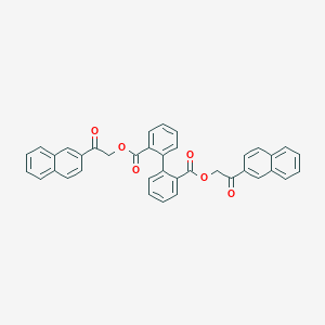 molecular formula C38H26O6 B339069 Bis[2-(2-naphthyl)-2-oxoethyl] [1,1'-biphenyl]-2,2'-dicarboxylate 