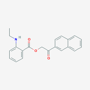 molecular formula C21H19NO3 B339070 2-(2-Naphthyl)-2-oxoethyl 2-(ethylamino)benzoate 