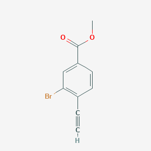 molecular formula C10H7BrO2 B3390709 Methyl 3-bromo-4-ethynylbenzoate CAS No. 1204333-37-8