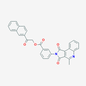 molecular formula C31H20N2O5 B339071 2-(2-naphthyl)-2-oxoethyl 3-(4-methyl-1,3-dioxo-1,3-dihydro-2H-pyrrolo[3,4-c]quinolin-2-yl)benzoate 