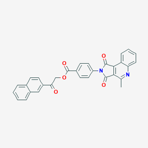 molecular formula C31H20N2O5 B339072 2-(2-naphthyl)-2-oxoethyl 4-(4-methyl-1,3-dioxo-1,3-dihydro-2H-pyrrolo[3,4-c]quinolin-2-yl)benzoate 