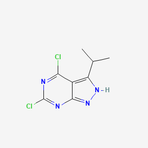 molecular formula C8H8Cl2N4 B3390736 1h-Pyrazolo[3,4-d]pyrimidine,4,6-dichloro-3-(1-methylethyl)- CAS No. 1211580-39-0