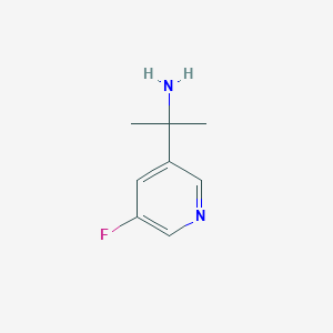 molecular formula C8H11FN2 B3390738 2-(5-Fluoropyridin-3-yl)propan-2-amine CAS No. 1211587-17-5