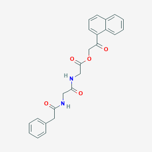 molecular formula C24H22N2O5 B339076 2-(1-Naphthyl)-2-oxoethyl ({[(phenylacetyl)amino]acetyl}amino)acetate 