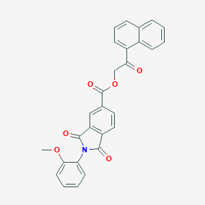molecular formula C28H19NO6 B339077 2-(1-Naphthyl)-2-oxoethyl 2-(2-methoxyphenyl)-1,3-dioxoisoindoline-5-carboxylate 
