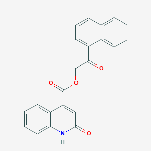 molecular formula C22H15NO4 B339078 2-(1-Naphthyl)-2-oxoethyl 2-hydroxy-4-quinolinecarboxylate 