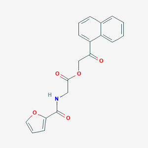 molecular formula C19H15NO5 B339079 2-(1-Naphthyl)-2-oxoethyl (2-furoylamino)acetate 