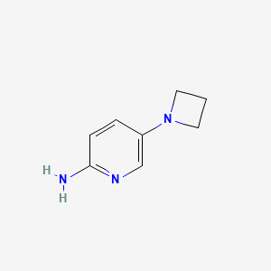 molecular formula C8H11N3 B3390790 5-(Azetidin-1-yl)pyridine-2-amine CAS No. 1240618-19-2