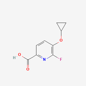 molecular formula C9H8FNO3 B3390794 5-Cyclopropoxy-6-fluoropicolinic acid CAS No. 1243358-80-6