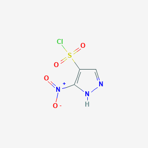 molecular formula C3H2ClN3O4S B3390806 3-nitro-1H-pyrazole-4-sulfonyl chloride CAS No. 1247227-81-1