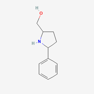 molecular formula C11H15NO B3390814 (5-Phenyl-pyrrolidin-2-yl)-methanol CAS No. 1248551-35-0