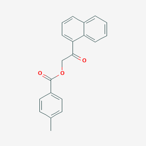 molecular formula C20H16O3 B339082 2-(1-Naphthyl)-2-oxoethyl 4-methylbenzoate 