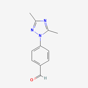 molecular formula C11H11N3O B3390828 4-(Dimethyl-1H-1,2,4-triazol-1-yl)benzaldehyde CAS No. 1249124-17-1