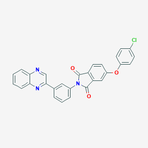 molecular formula C28H16ClN3O3 B339086 5-(4-chlorophenoxy)-2-(3-quinoxalin-2-ylphenyl)-1H-isoindole-1,3(2H)-dione 