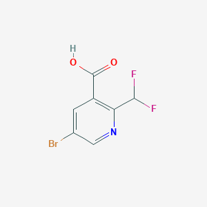 molecular formula C7H4BrF2NO2 B3390877 5-Bromo-2-(difluoromethyl)pyridine-3-carboxylic acid CAS No. 1256794-42-9