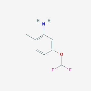 molecular formula C8H9F2NO B3390898 5-Difluoromethoxy-2-methylaniline CAS No. 1261438-04-3
