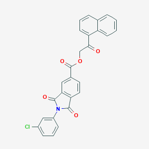 molecular formula C27H16ClNO5 B339090 2-(1-Naphthyl)-2-oxoethyl 2-(3-chlorophenyl)-1,3-dioxo-5-isoindolinecarboxylate 