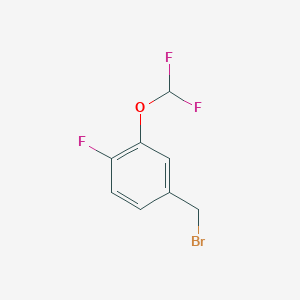 molecular formula C8H6BrF3O B3390914 3-(Difluoromethoxy)-4-fluorobenzyl bromide CAS No. 1261825-41-5